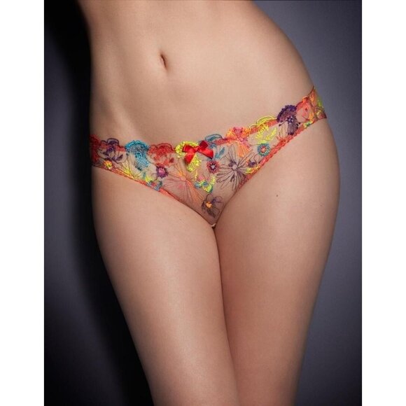 Agent Provocateur Zuri Red Multi Brief AP3 Medium New - Picture 1 of 11